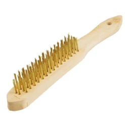 GERMANIA Drahtbürste 4-reihig Stahl 30x285mm Messingdrahtbürste Messingdraht