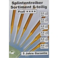 Splintentreiber Sortiment 6-teilig Profi Qualität 2-8mm