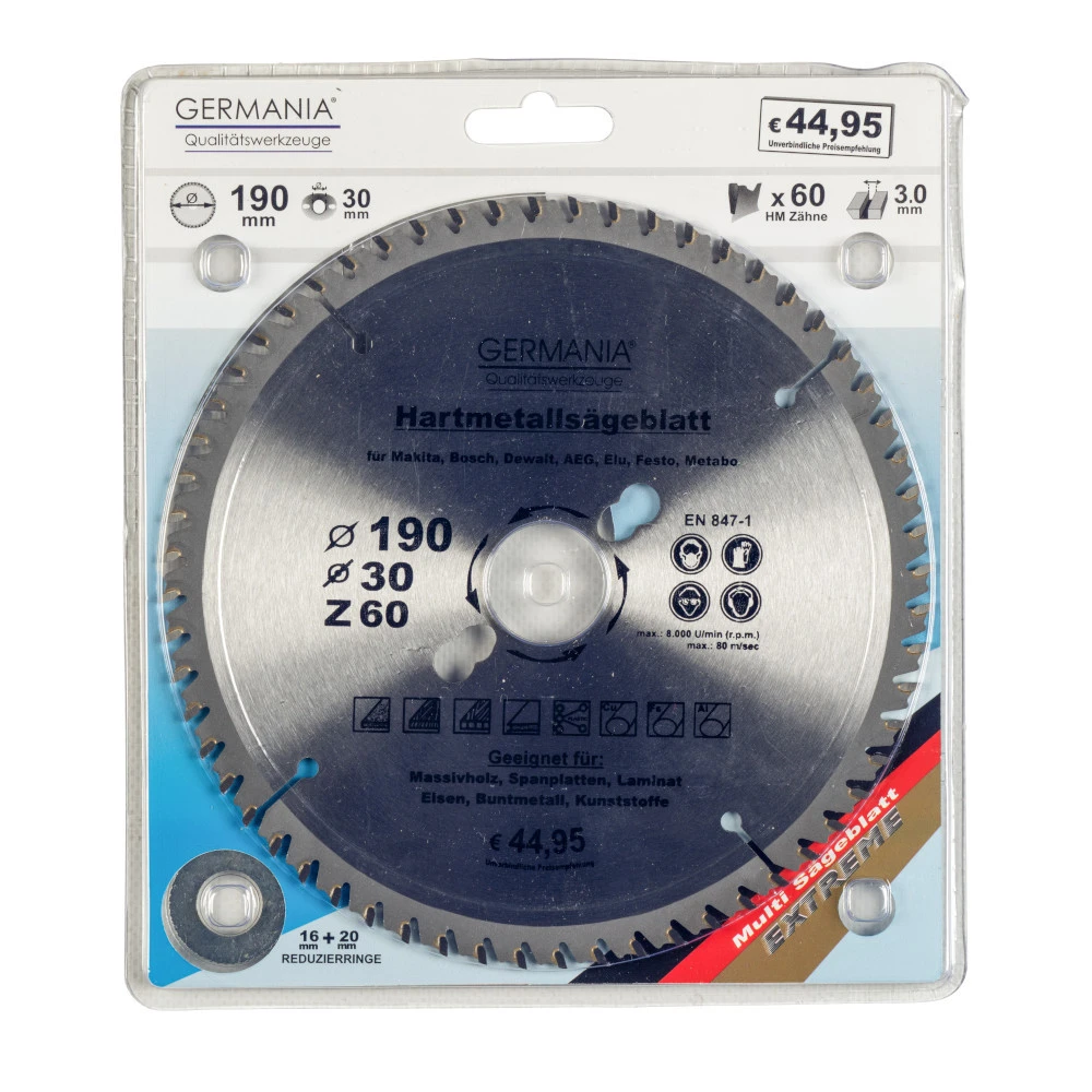 GERMANIA HM Multifunktionssägeblatt Ø 190 Mm Mit 60 Zähnen – Bild 2