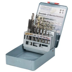 GERMANIA Gewindebohrer Und Kernlochbohrer Set 14-teilig In Metallkassette