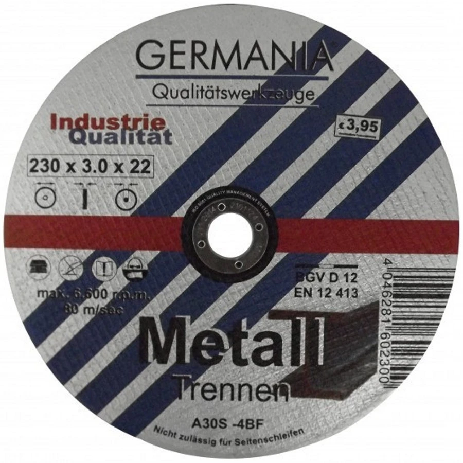 Trennscheibe Metall 230x3,0 IndustriequalitÀt Trennen