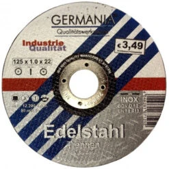 Trennscheibe Edelstahl INOX 125x1,0 Industriequalität Trennen