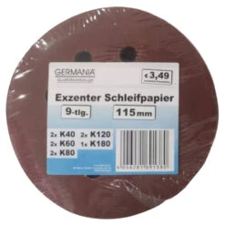 GERMANIA Schleifpapier-Set 9-teilig 115 Mm Von K40-180
