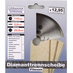Diamanttrennscheibe 115 X 2,0 X 22,2 Mm